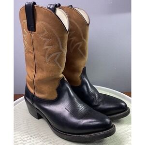 Durango Men's Leather Western Cowboy Riding 11" Work Boots Black& Brown Sz.9.5EE